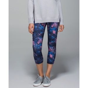 Lululemon Wunder Under Crop II Full On Luon in Moody Mirage Bark Berry D…
